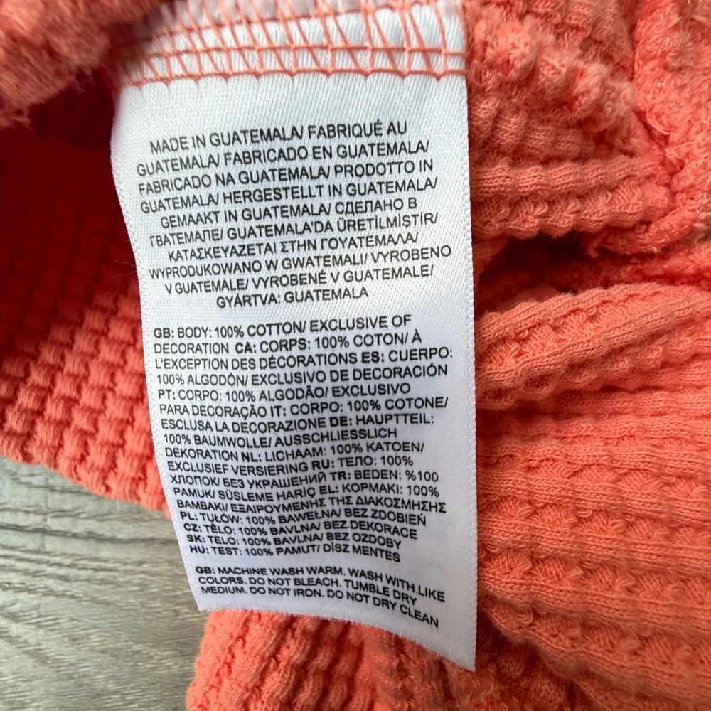 The North Face Womens Waffle Knit Cropped Sweatshirt Gym Workout Yoga Mock Neck - Picture 5 of 5